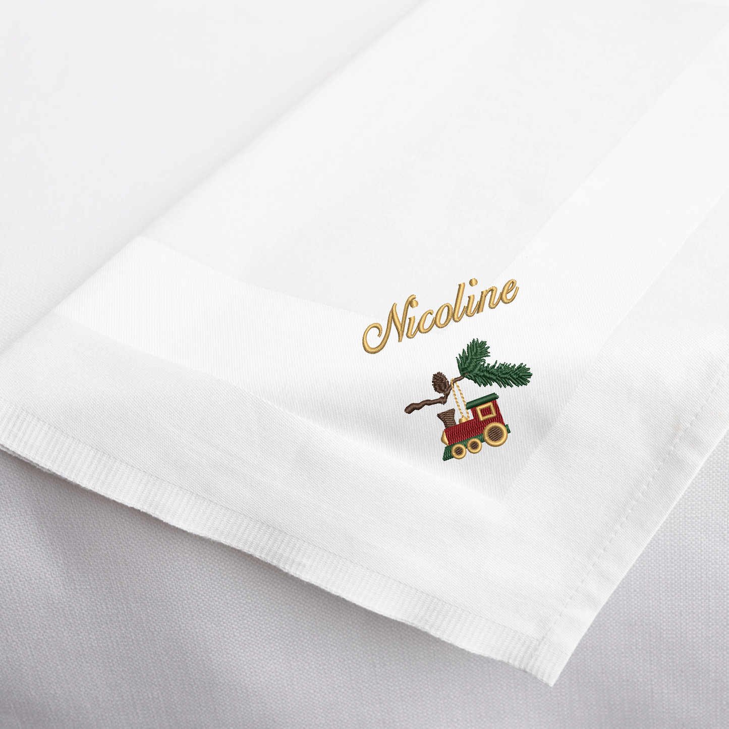 Gren med Lokomotiv - Juleserviet