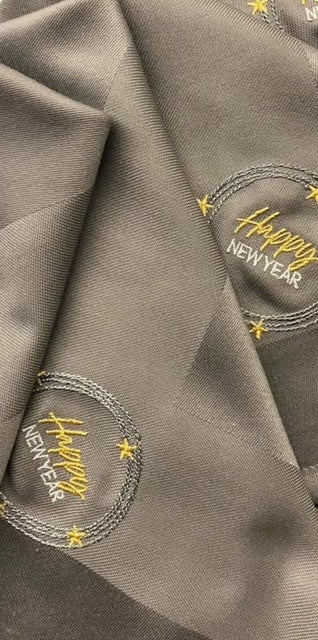 New Year's napkin - Glossy grey
